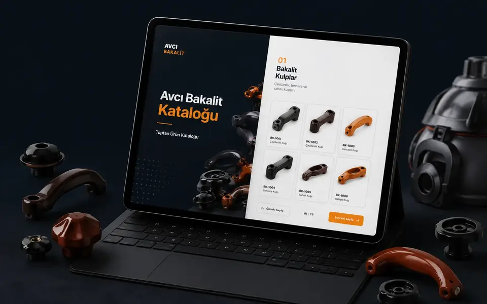 Avcı Bakalit dijital ürün kataloğu önizlemesi